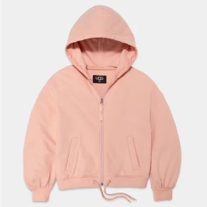 UGG abbi half moon sleeve hoodie in rosewater (NWT)